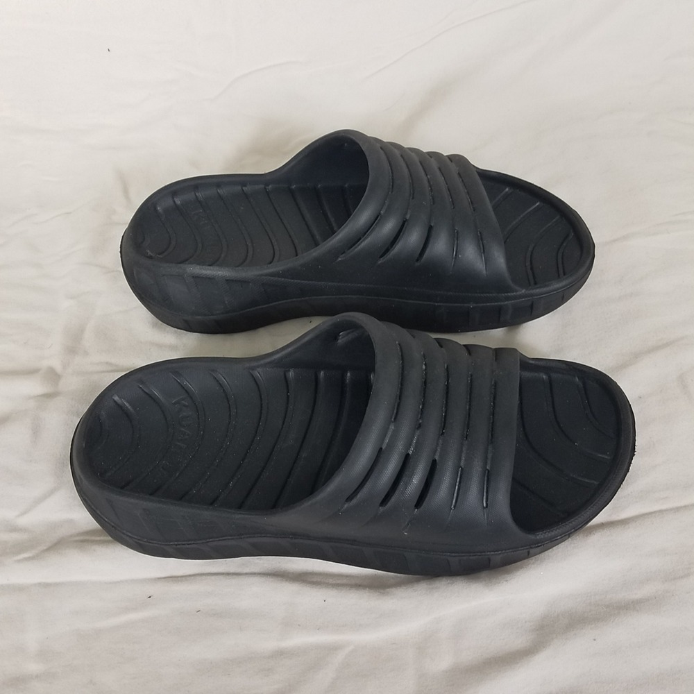 Kuailu Recovery Slides Mens 11 Black Excellent Cushioned Arch Support Sandals
